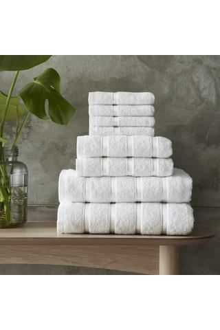 Product Luxury 100% Cotton 8 Piece Super Soft Bathroom Towel Bale Set White