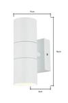 BHS Lighting Jared Outdoor Up and Down Wall Light thumbnail 5