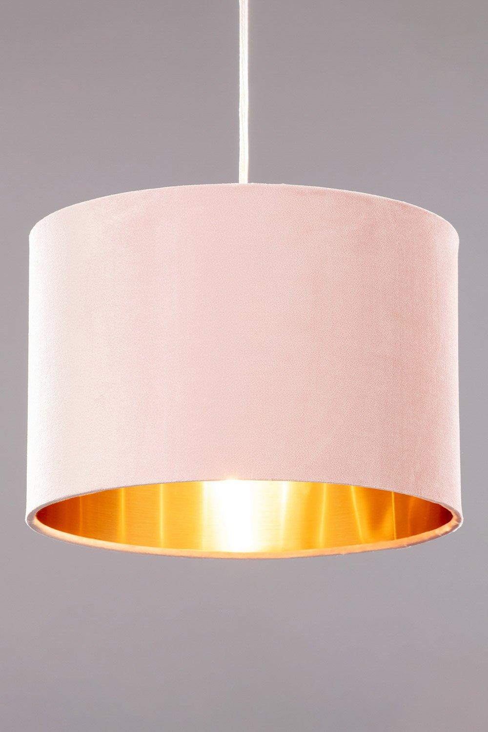 BHS Lighting Velvet Easy Fit Light Shade|pink