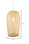 BHS Lighting Small Woven Rattan Easy Fit Light Shade thumbnail 5