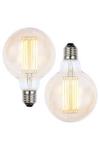 BHS Lighting Pack of 2 Gold Tint 6W E27 Edison Screw Globe Bulb thumbnail 1