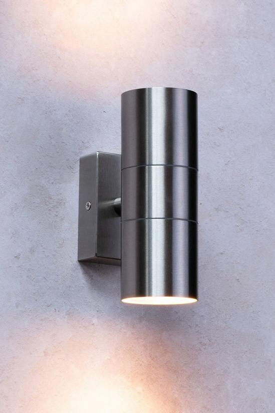 BHS Lighting Steel Jared Outdoor Up and Down Wall Light 4