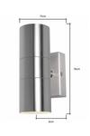 BHS Lighting Steel Jared Outdoor Up and Down Wall Light thumbnail 5