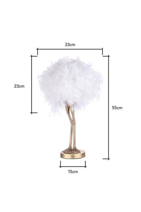 BHS Lighting Ada Ostrich Table Lamp 6