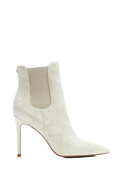 'Katerina' Snake Print Ankle Boots
