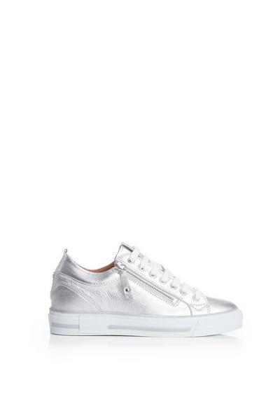 'Brayleigh' Metallic Leather Trainers