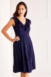 Mela Navy V Neck 'Corlette' Lace Dress thumbnail 2