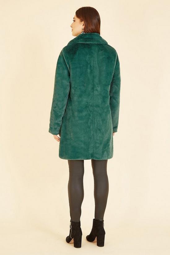 Yumi Green Faux Fur Coat 4