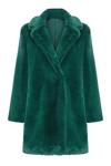 Yumi Green Faux Fur Coat thumbnail 5