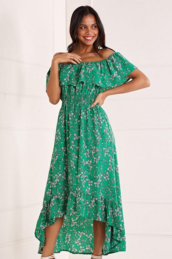 Mela Green Floral 'Hallie' Maxi Dress 2