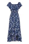 Mela Blue Floral 'Gissella' Asymmetric Dress thumbnail 4