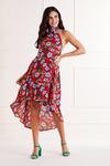 Mela Red Floral High Neck 'Billie' Maxi Dress thumbnail 1