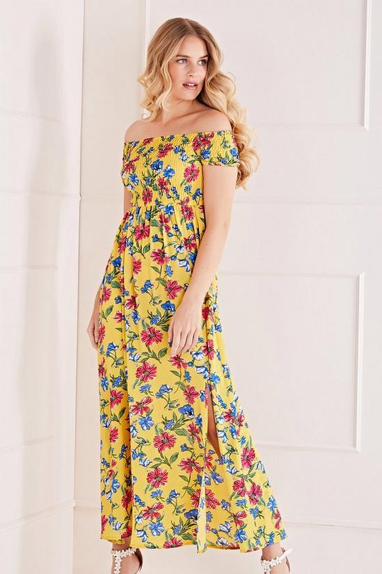 Mela Yellow Floral 'Elodie' Maxi Dress 2