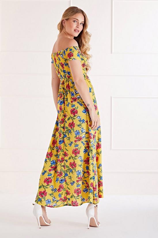 Mela Yellow Floral 'Elodie' Maxi Dress 3