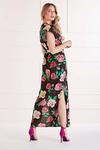 Mela Black Floral 'Theodora' Maxi Dress thumbnail 3