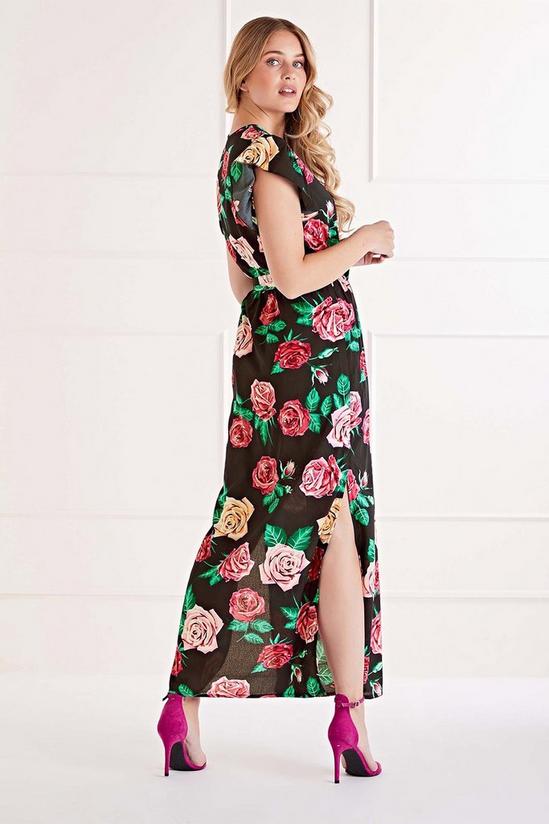 Mela Black Floral 'Theodora' Maxi Dress 3