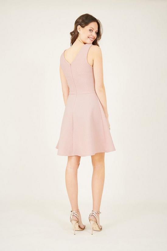 Mela Mela Pink Textured Skater Dress 3