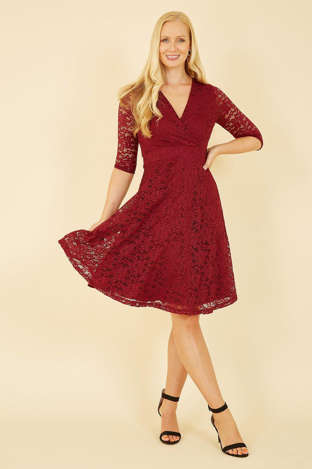Delicate Lace Long Sleeve Dress