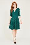 Mela Green Delicate Lace Long Sleeve 'Kenna' Dress thumbnail 1