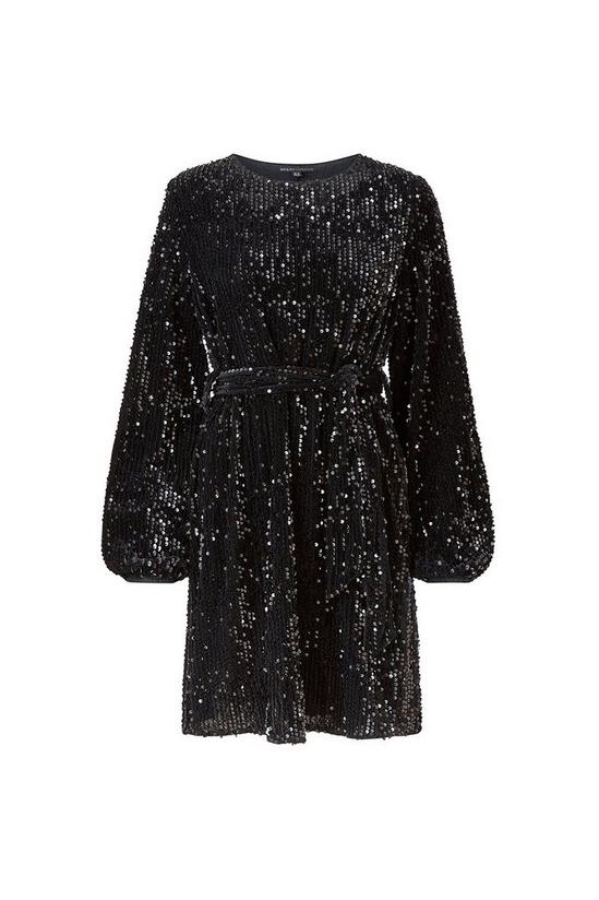 Mela Black Sequin 'Hazel' Smock Dress 4