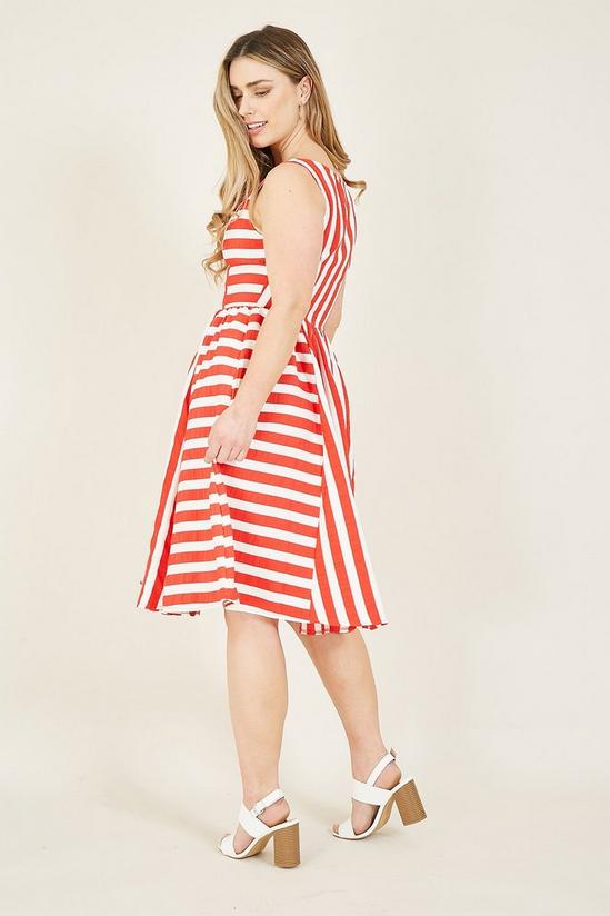 Yumi Red Stripe 'Kyra' Skater Dress 3