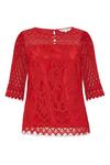 Yumi Red Lace Top thumbnail 4