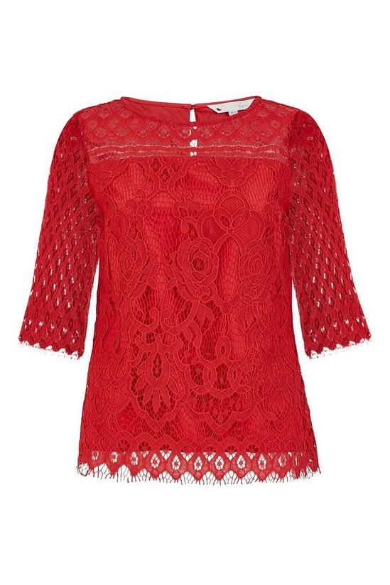 Yumi Red Lace Top 4