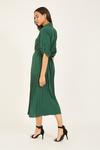 Yumi Green Pleated Skirt Midi Shirt Dress thumbnail 3