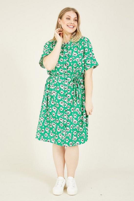 Yumi Curve Floral 'Elodie' Shirt Dress 1