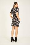 Mela Black Floral 'Annabelle' Knitted Tunic Dress thumbnail 3