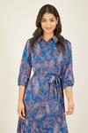 Mela Blue Paisley 'Maira' Midi Shirt Dress thumbnail 2