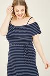 Yumi Curve Striped Bardot 'Rae' Maxi Dress thumbnail 2