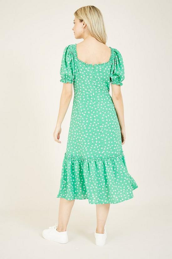 Yumi Floral Puff 'Amie' Midi Dress 3