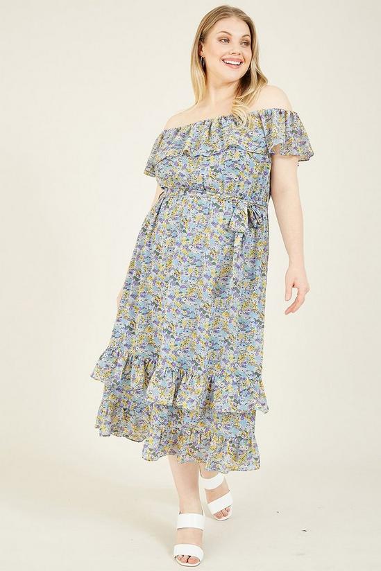 Yumi Curve Ditsy Floral Bardot Dress 1
