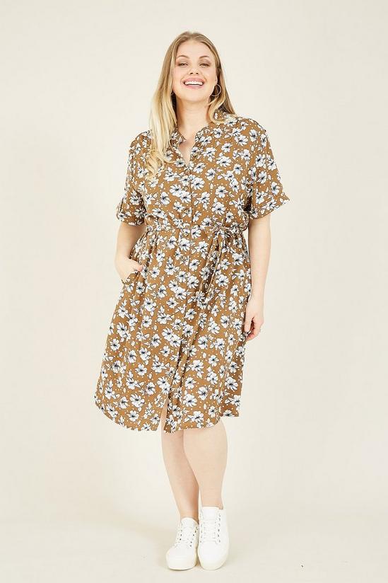 Yumi Curve Floral 'Piper' Shirt Dress 1