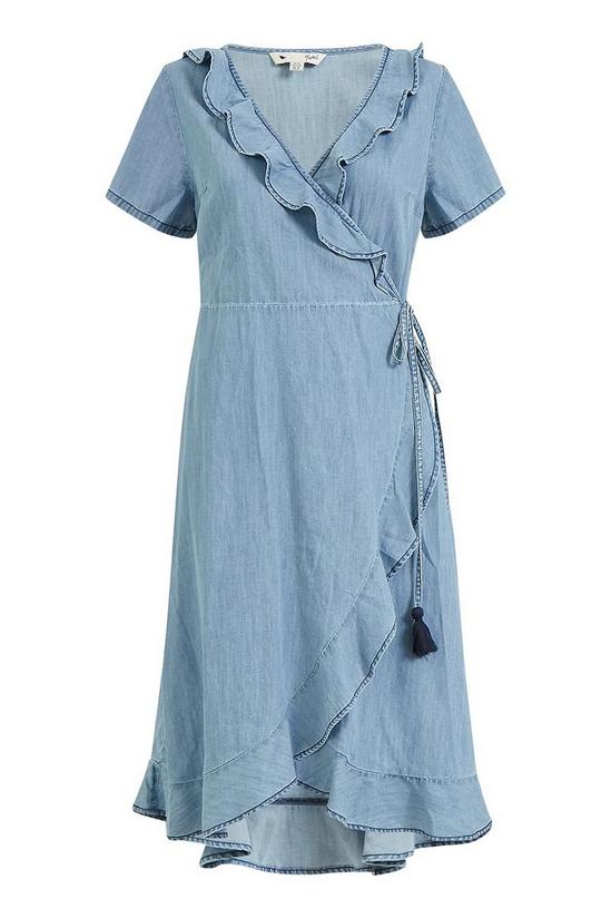 Yumi Denim Light Wash 'Lilly' Wrap Dress 4