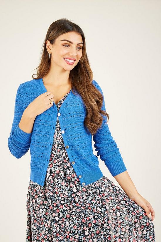 Yumi Pointelle Knitted Cardigan 2