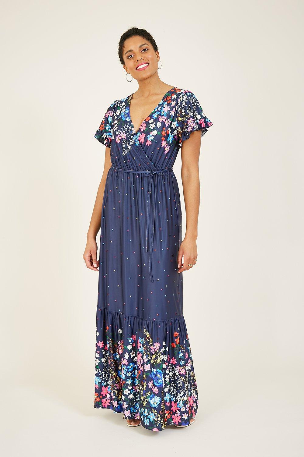 Floral Spotted 'Izabella' Maxi Dress
