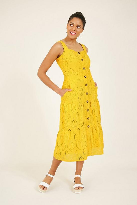 Yumi Cotton Button Up 'Cymone' Broderie Dress 1
