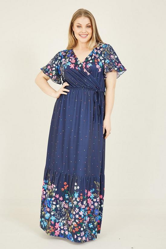 Yumi Curve Floral Spotted 'Iona' Maxi Dress 1