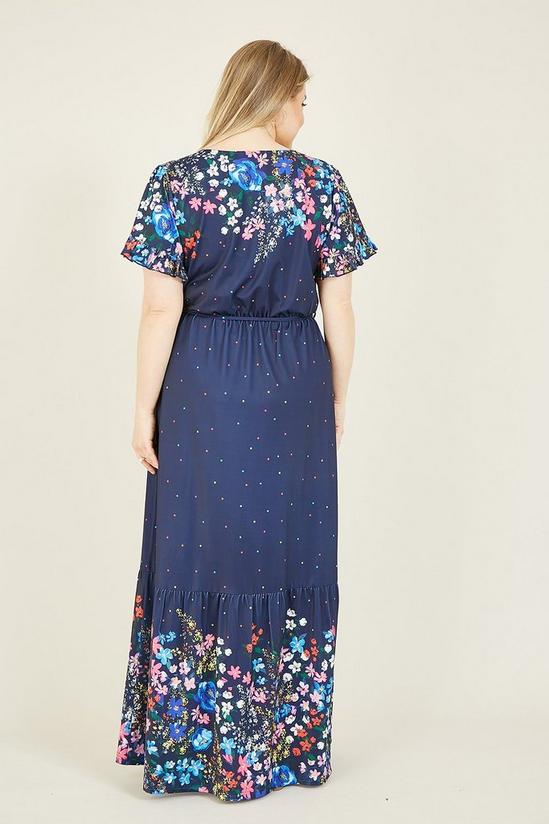 Yumi Curve Floral Spotted 'Iona' Maxi Dress 3