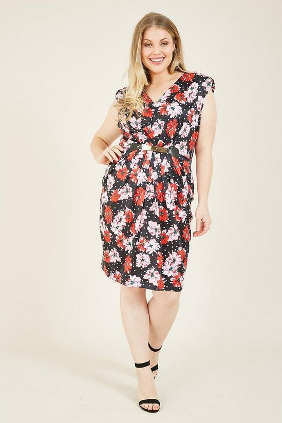Mela Curve Spotted Floral 'Olivia' Bodycon Dress 1