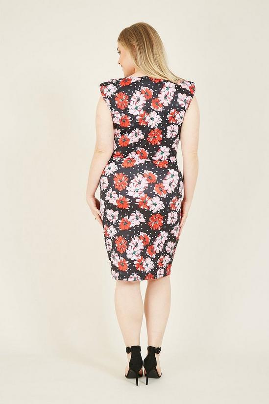 Mela Curve Spotted Floral 'Olivia' Bodycon Dress 3