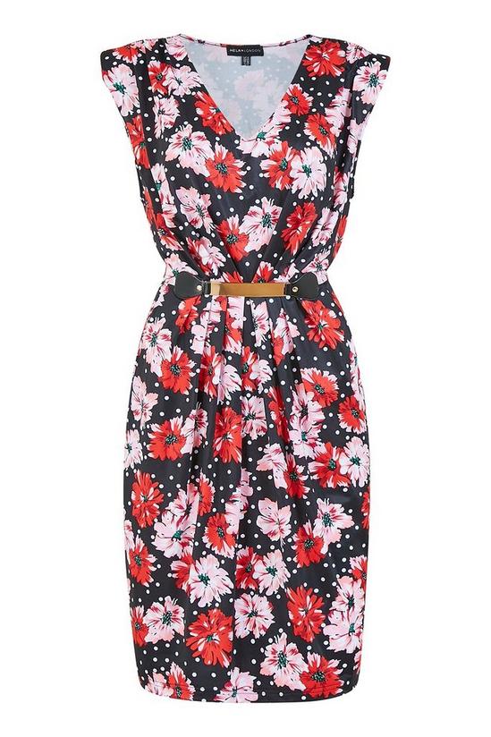 Mela Curve Spotted Floral 'Olivia' Bodycon Dress 4