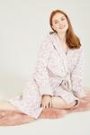 Yumi Pink Leopard Luxury 'Elivia' Fleece Long Robe thumbnail 2