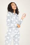 Yumi Grey Heart Luxury Fleece Hooded 'Martina' Onesie thumbnail 2