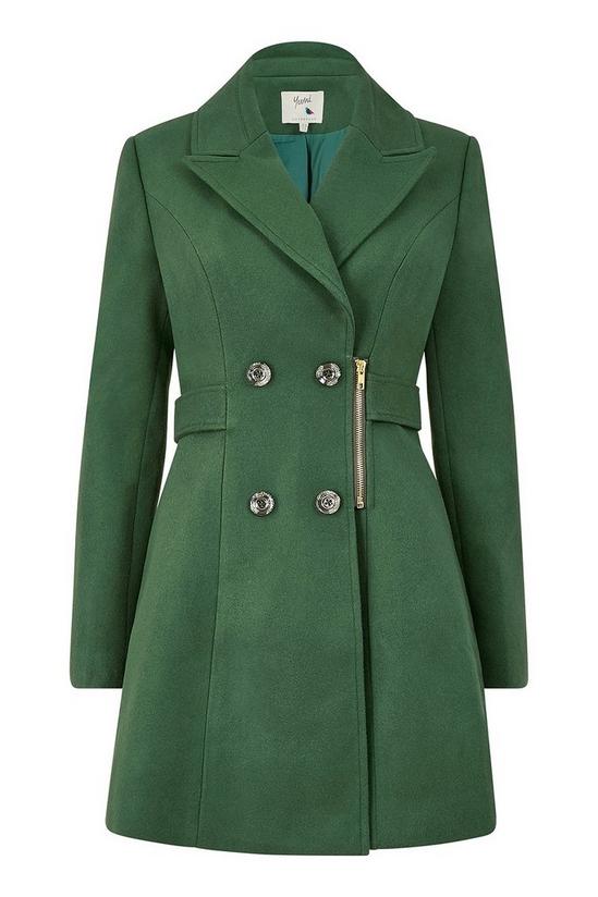 Yumi Green 'Teegan' Military Coat With Zip Detail 4