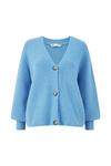 Yumi Button Knitted 'Nieve' Cardigan in Blue thumbnail 4