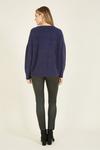 Yumi Navy Sequin Bow Knitted 'Ines' Jumper thumbnail 3
