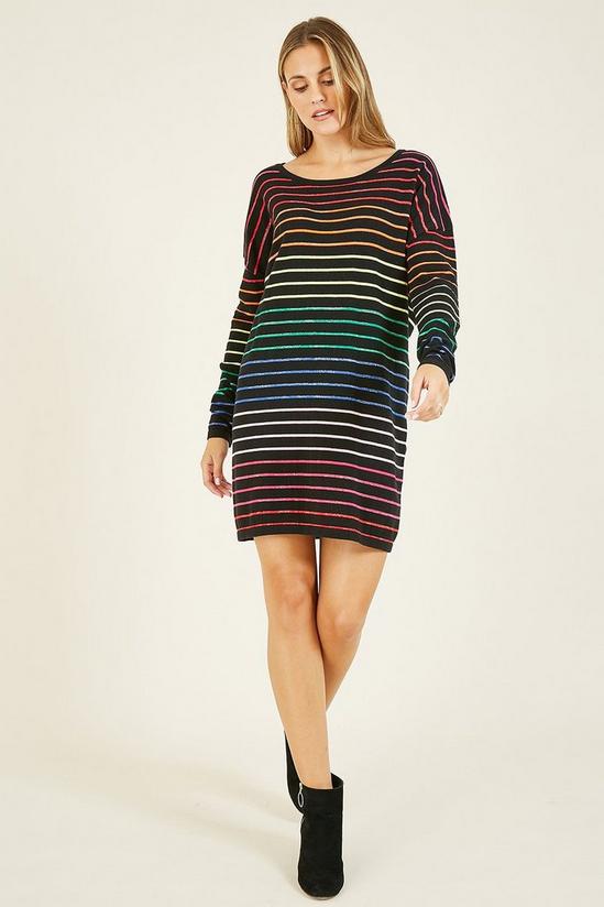 Yumi Multi Coloured Lurex Stripe Knitted 'Trudi' Tunic 1